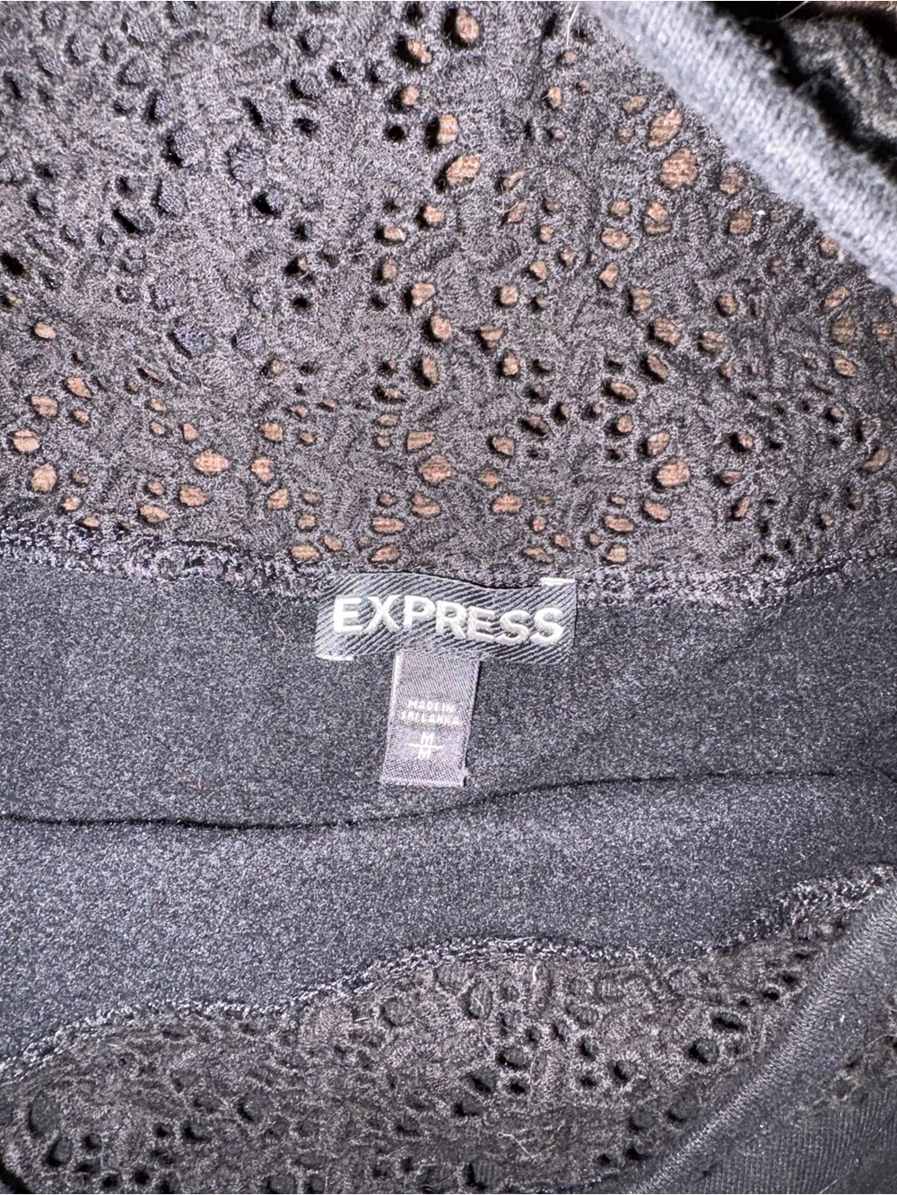 Express Black Lace Sweater - Picture 2 of 2